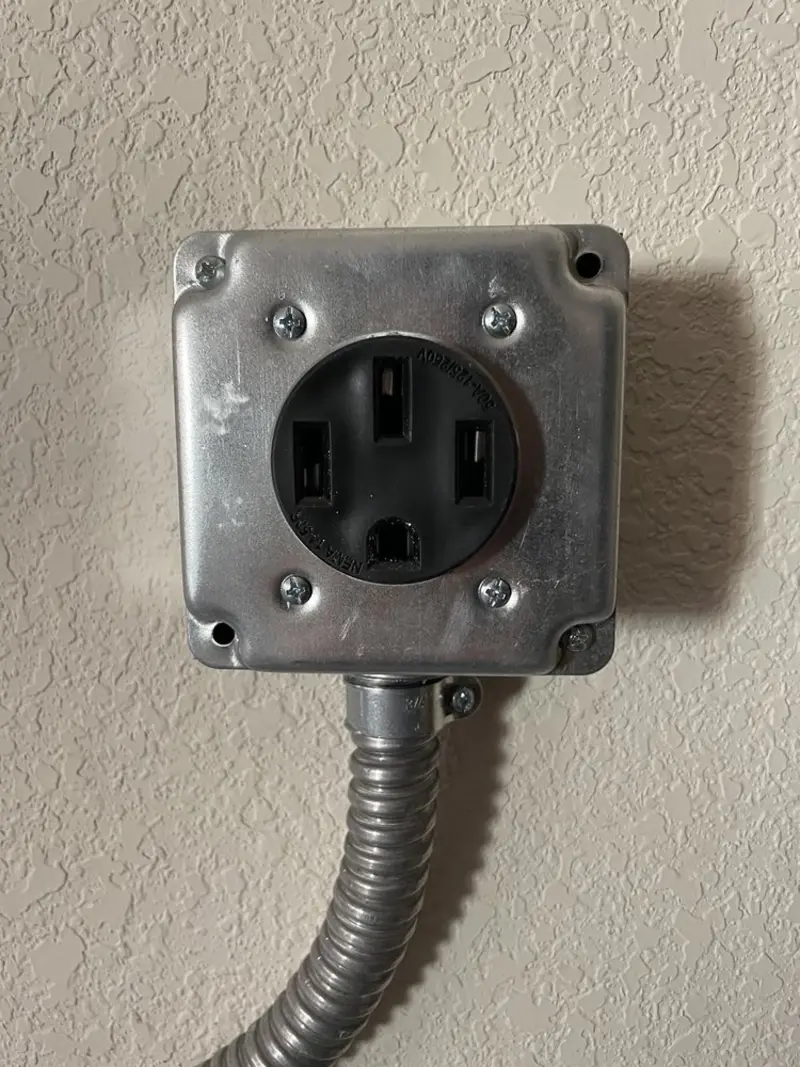 NEMA 14-50 outlet installed for Electrical Panel Upgrade in Oak Creek
