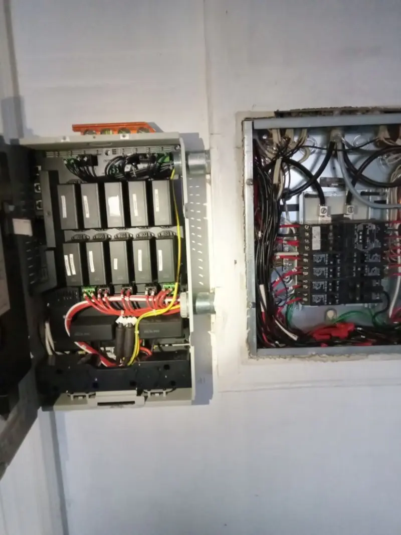 Electrical panel upgrade completed for Security Camera Wiring in Oak Creek